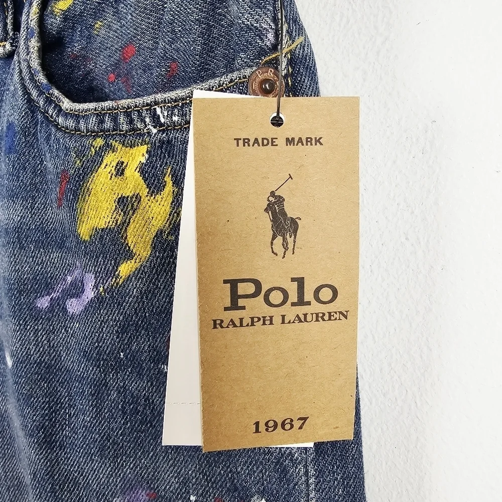 Polo Ralph Lauren Boy's Splatter Sullivan Slim Denim Shorts - Big Kid
